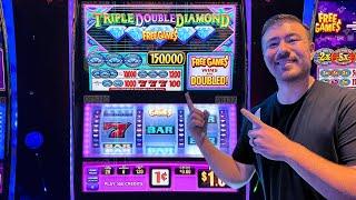 Triple Double Diamond Slot Session!   Can We Get the FREE GAMES BONUS?!