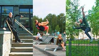 Jumping Public Pranks🫣  || Kirya performs epic stunts!