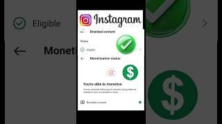 Instagram monetization | branded content monetize#shorts #short  #trending #instagram #viral #insta