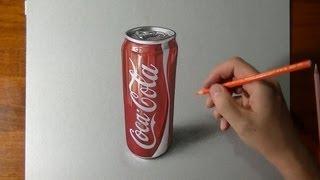 How to draw a coca cola slim can