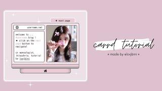 cute & interactive carrd tutorial — © ikisschris, wonyologist