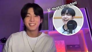 Jungkook reacted to Jaehyun singing “SEVEN”!