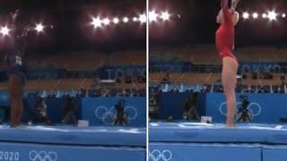 WHO HAS THE BETTER AMANAR? Simone Biles VS Jade Carey Vault Tokyo Quals