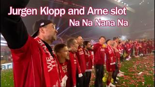 Jurgen Klopp en Arne Slot nanananana (Two legends of Anfield)