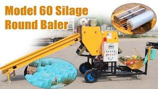 Efficient type 60 silage baler and wrapper: ideal for silage | Corn silage baler machine #silage