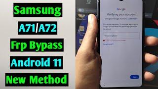 Samsung A71/A72 Frp Bypass/Unlock Google Account Lock Android 11 | New Security | New Method