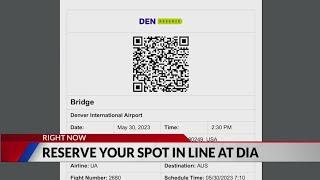 How to reserve a spot in the security line at DIA