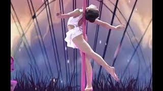Little girl does pole dance | CCTV English