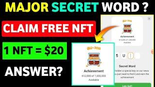 Major Achievement Secret Word | Major new achievement today | major new update today | Secret Word