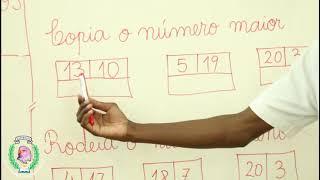 Aula da 1ª classe comparação dos números naturais de 11 á 20 Matemática professor Zefanias Chau