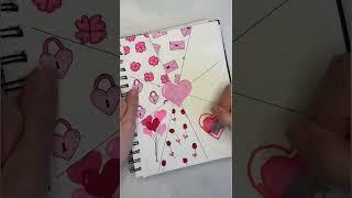 Pink sketchbook Tik tok idea #sketchbook #satisfying #asmr #reels #relax