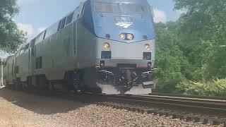 Amtrak California Zephyr Passing Lisle Station