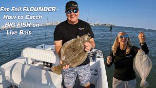 FAT FALL FLOUNDER - How to Catch BIG FISH on Live Bait