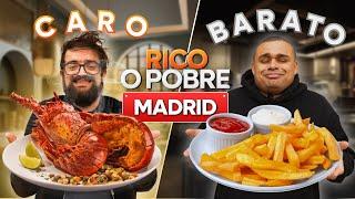 COMIENDO LO MÁS CARO DE MADRID vs. BARATO | RICO O POBRE con COCITUBER