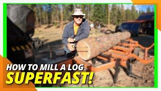 Efficient sawmilling - get it done quick! #woodmizer #sawmill