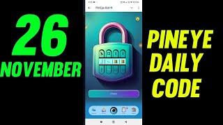 Pin Eye Secret Code 26 November|Pin Eye Secret Code Today|Pin Eye Bot Card today|Pin Eye Card 26 Nov