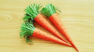 How To Make Paper Carrots | Paper Carrots | DIY Paper Craft | Diary Of Art
