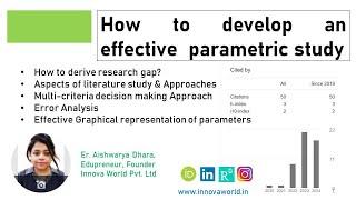 How to develop an effective  parametric study approach || #innovaworld #realtalk #internship