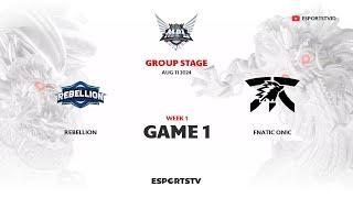 Rebellion vs Fnatic ONIC GAME 1 MPL ID S14 | FNOC VS RBL ESPORTSTV