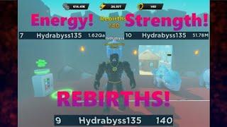 Over 100 Rebirths and 1 QUADRILLION ENERGY on the Leaderboards! Strongman Simulator