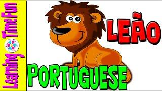 ANIMAL Names in PORTUGUESE for KIDS! (Easy Portuguese Language Learning)