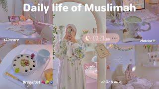 Muslimah vlog| daily prayers, dhikr, productive, peaceful, skincare |