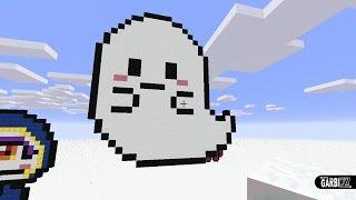 Minecraft Pixel Art - How To Make a Cute Ghost by Garbi KW #pixelart