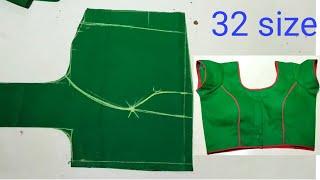 Cotton princess cut  blouse cutting and stitching।।  32 size princess cut blouse ।।