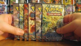 6 Pokemon Steam Siege Booster Pack Opening