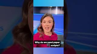 Why do presenters use paper scripts in the studio? #news #television #bts #update
