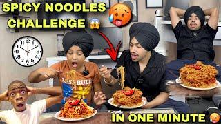 SPICY NOODLESEATING CHALLENGE WITH BROTHER AND FRIENDS FOOD CHALLENGE 