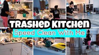TRASHED KITCHEN CLEAN WITH ME 2024 | EXTREME CLEANING MOTIVATION | SPEED CLEANING