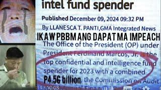 COA , BINUNYAG NA  KUNG GAANO WINALDAS ANG 4.5 BILLION NA CONFI.FUND, IKAW ANG DAPAT MA IMPEACH WEAK