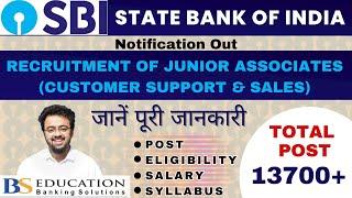 SBI Recruitment 2024: Junior Associates for Customer Support & Sales – Apply Fast!