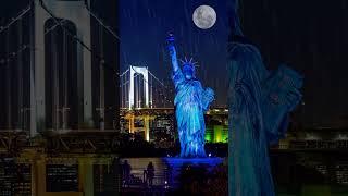 Rainy Night at the Statue of Liberty: A Soothing White Noise Experience