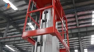 4-24m Portable Vertical Hydraulic Ladder Mast Electric Man Aluminum Alloy Lift Platform