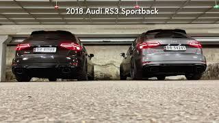 2018 Audi RS3 Milltek Cat-back Exhaust vs OEM Sport Exhaust