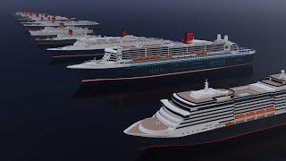 Evolution of the Cunard Line Fleet