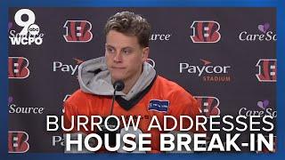 Bengals QB Joe Burrow addresses his home being broken into during Monday Night Football