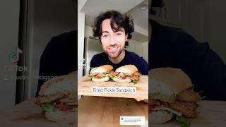 Fried Pickle Sandwich #friedpickles #sandwich #easyrecipes #plantbased #recipe