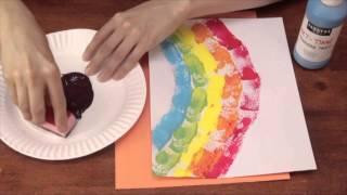 Sponge Printing for Kindergarten Art Activities : Crafts for Kids