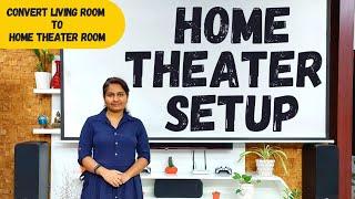 How To Setup Home Theater | How To Convert Living Room To Home Theater Room | TV Unit Design 2021