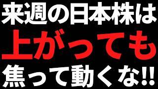 来週の日本株は上がっても焦って飛びつき買いしない！その理由がこれ