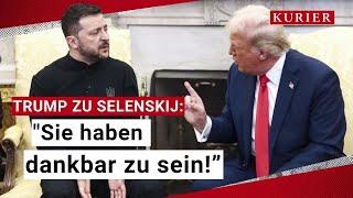 Selenskij im offenen Streit mit Trump – Treffen im Weißen Haus abgebrochen