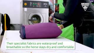 EN: How to clean and care for equestrian rugs and coats with Nikwax Rug Wash.