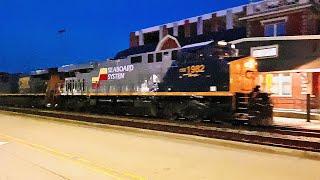 CSXT #1982 Seaboard System unit on home rails respectively