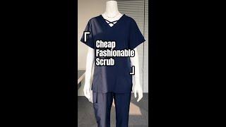 Cheap Fashionable Scrub Vendors Hospital V-neck Women Scrub Suit Nursing Uniforms #wearligo