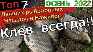 ТОП 7 РЫБОЛОВНЫХ НАСАДОК И НАЖИВОК ОСЕНЬ 2022.  Карась карп лещ