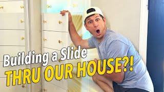 Dad Builds Hidden Slide!