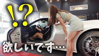 【コラボ】まもなくスーパーカー購入？某女性車系YouTuberさんの職場に潜入してみたら… Ferrari 488スパイダー フェラーリ女子 洗車女子 ぬぬふぁくとりー @nunu87